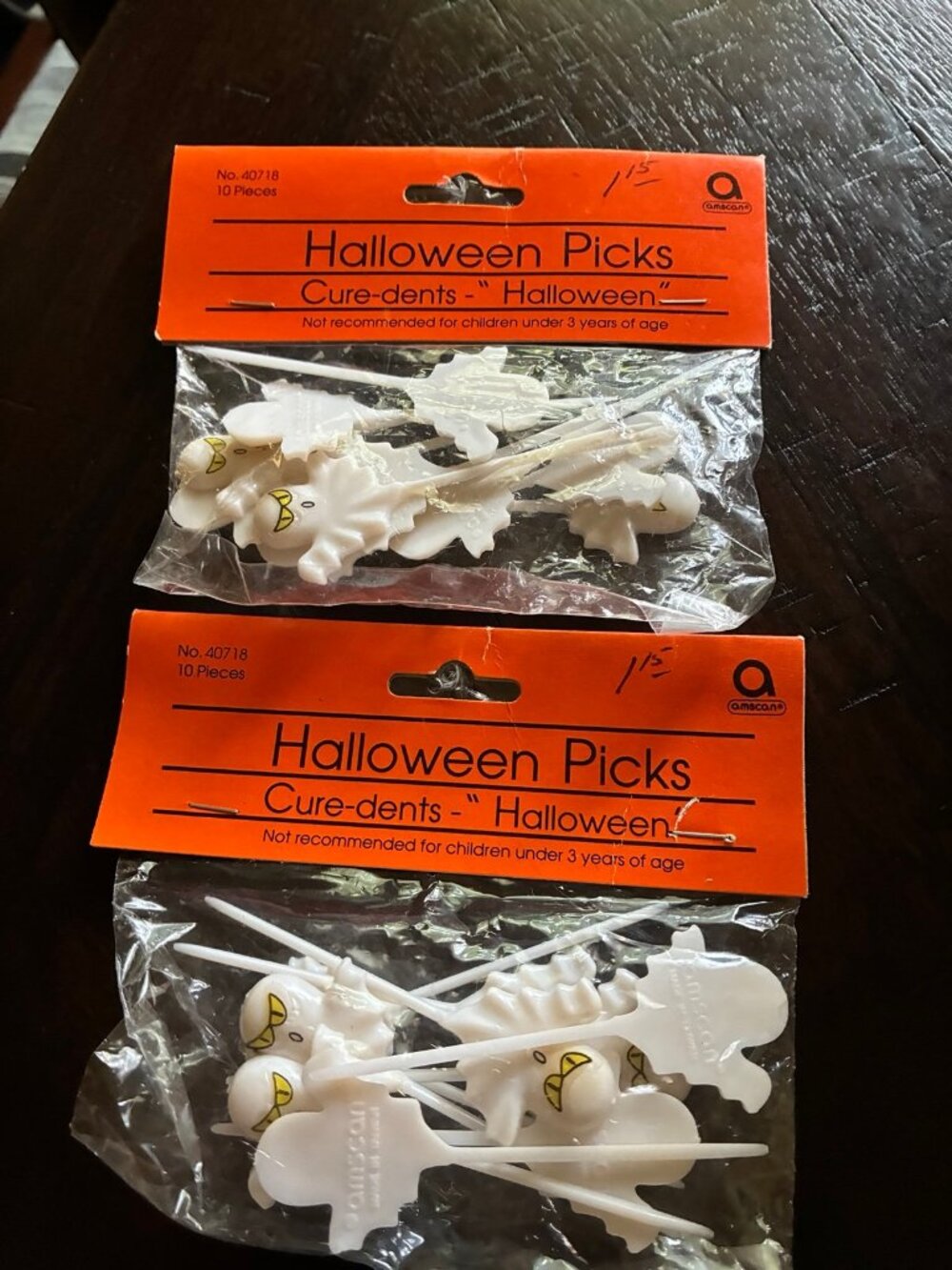 2 Packs Amscan Halloween Picks Cure-dents Halloween - 20 Pieces